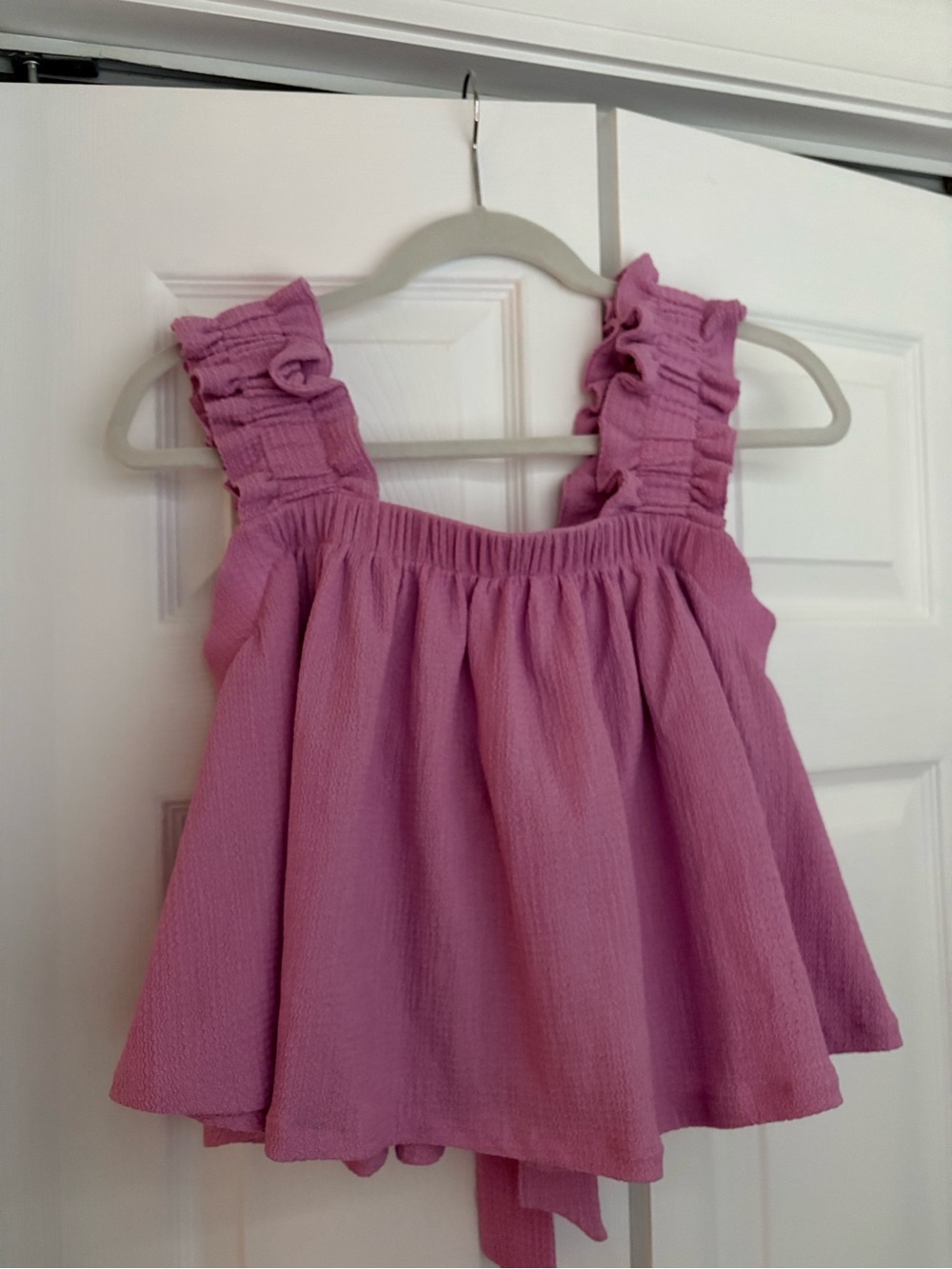 vestique Lavender Pink Ruffled Strap Camisole Top
